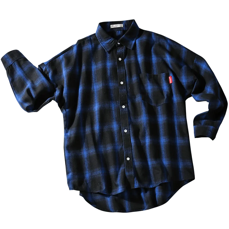 5XL плед рубашки для мужчин Повседневная рубашка длинный рукав хип хоп человек красный клетчатая рубашка панк Рейв корейский Chemise Homme