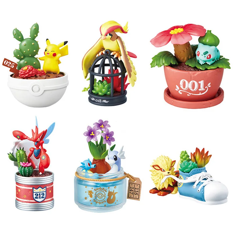 6 шт./компл. аниме Bulbasaur Arcanine Scizor Horsea Dragonair Pidgeotto фигурка игрушки Мультяшные