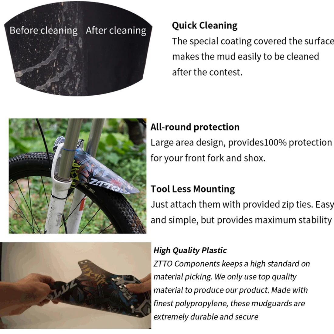Ztto MTB Mudguard мини портативный велосипедный щиток для горного дорожного велосипеда