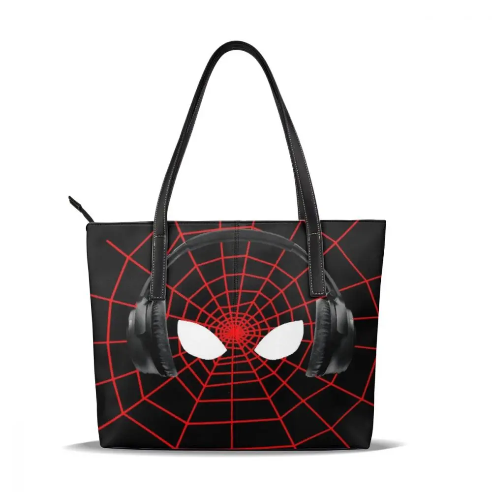 Сумка с человеком-пауком, сумки с верхней ручкой для подростков, Высококачественная кожаная сумка-тоут, трендовые Большие женские сумки