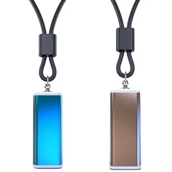 

2x Wearable Air Purifier Cleaner Portable Negative Ion Air Freshener Ionizer Negative Remove Golden & Blue