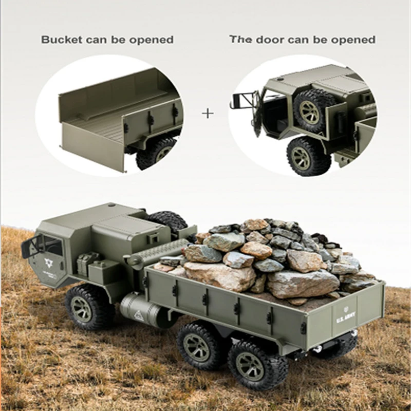 Fayee FY004A 1/16 2,4G 6WD Rc автомобиль пропорциональный контроль армии США военный грузовик RTR модель игрушки