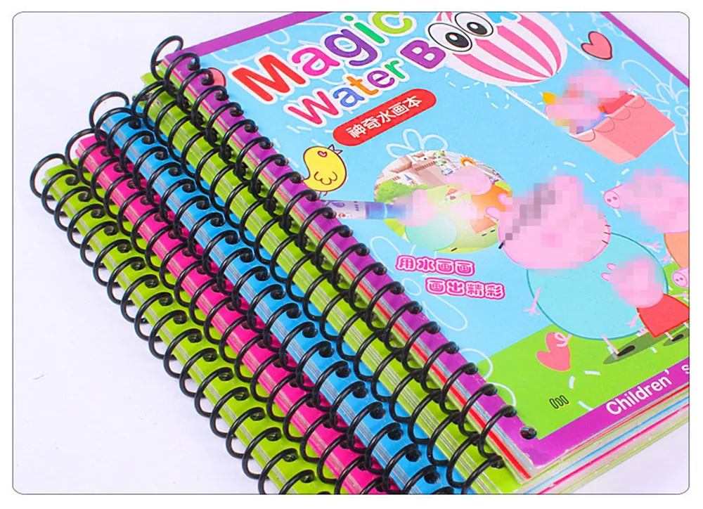 ZXZ Libro colorear Doodle pluma Mama pintura tablero dibujo para nivienos juguetes magia agua dibujo libro regalo игрушки наклейки