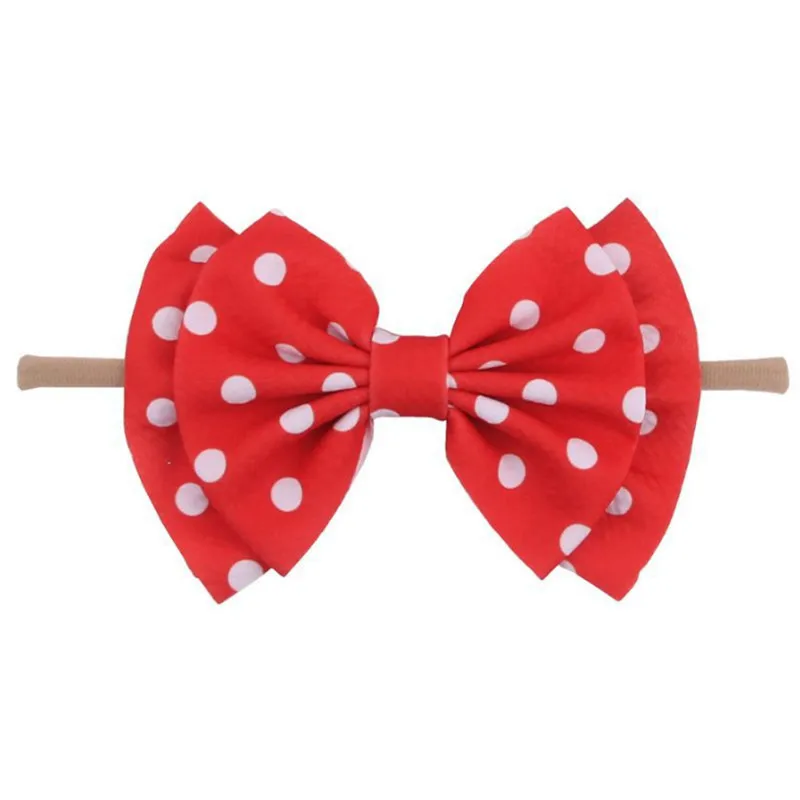 10pcs/lot Double Layer Hair Bows Elastic Nylon Headband Halloween Leopard Fruit Printed Nylon Hair Band Girls Hair Accessories