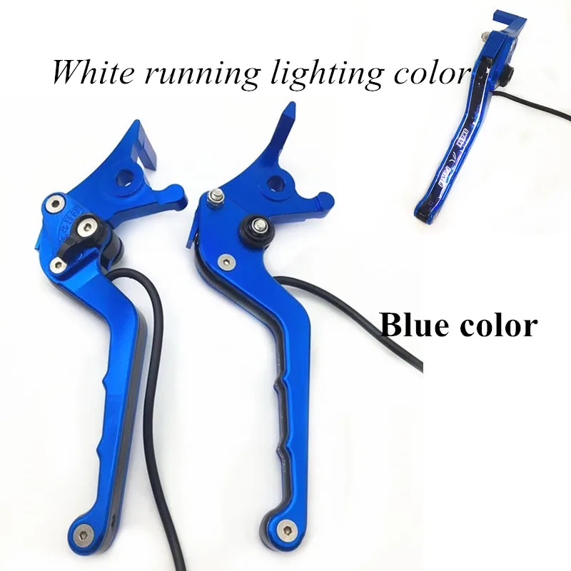 blue white Модифицированный мотоцикл NMAX светящиеся тормозные рычаги сцепления светодиодные мерцающие Тормозные рычаг для yamaha nmax155 nmax 155 nmax125 - Цвет: blue white