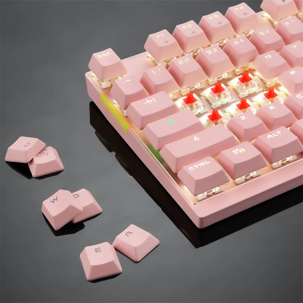 Игровая механическая клавиатура зеленый красный переключатель 87 клавиш