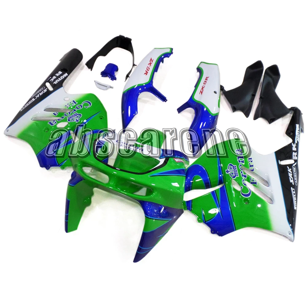 Полный обтекатели для Kawasaki ZX-9R 1994 1995 1996 1997 ZX9R 94 95 96 97 ABS Пластик мотоцикл кузов, синего, зеленого и белого цветов крышка