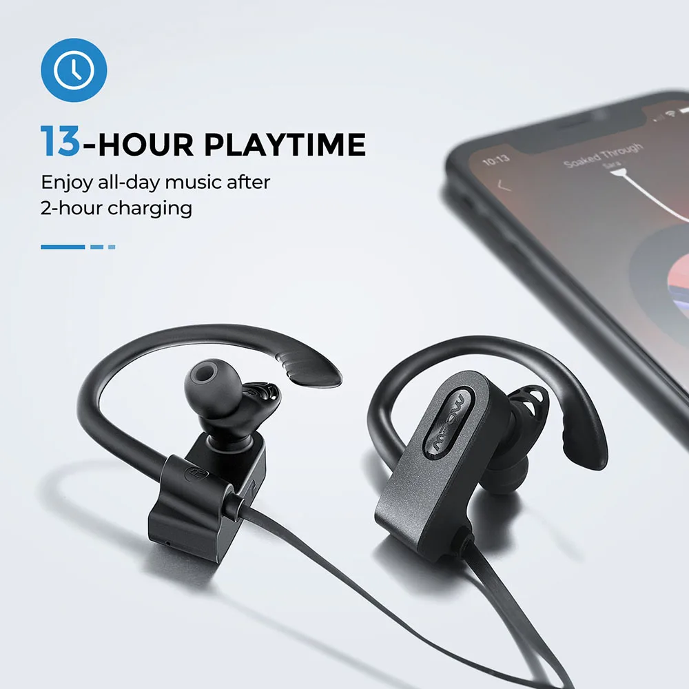Mpow Flame 2 Bluetooth 5 0 Earphone Wireless Headphones With Microphone IPX7 Waterproof 13H Playtime For iPhone X 7 Xiaomi Phone