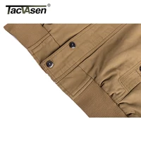 TACVASEN Pilot Bomber Jacket Coats Mens Cotton Cargo Jackets With Zipper Pockets Retro Casual Work Jacket Male Clothing Outwear - Image 3
