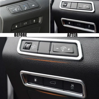 

Chrome Interior Center Console Control Switch Panel Bezel Cover Trim Molding Garnish for Hyundai Sonata LF 2015-2019
