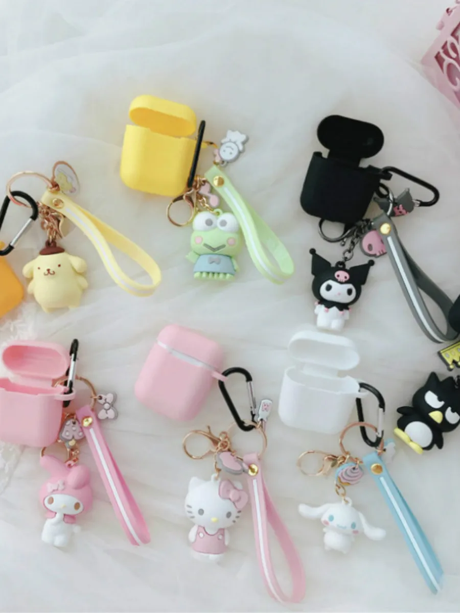 

Japanese Cute Cartoon Headset Case for AirPods 1 2 3 Pro Cinnamoroll Melody Kuromi Toy Wireless Bluetooth Earphone Cases Cover