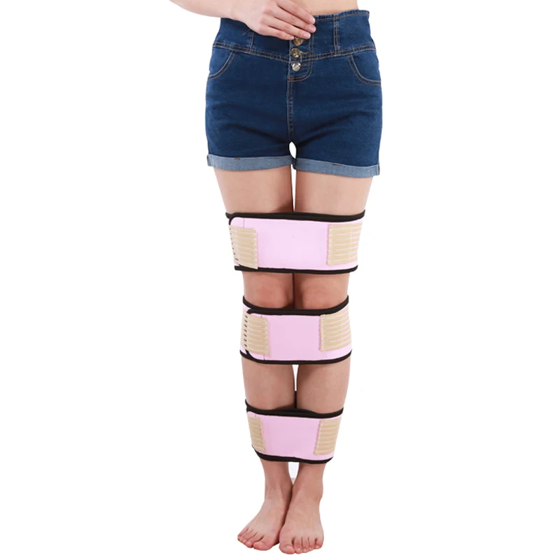 Розовый 3 шт./компл. Корректор ног дышащий O/X-Legs Корректор осанки ног корректирующий бандаж удобный Выравнивающий пояс для меня женщин EK - Цвет: Розовый