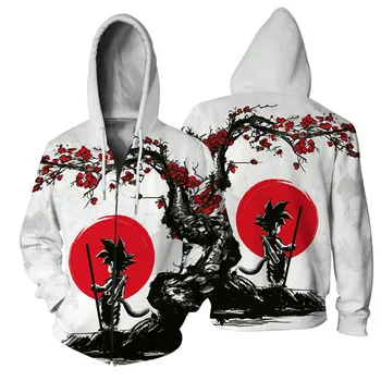

Dragon Ball Hoodies Man Zipper Coats Sweatshirts Long Sleeve Outerwear Tracksuits Sweatshirt Hombre Jacket Hoody Streetwear