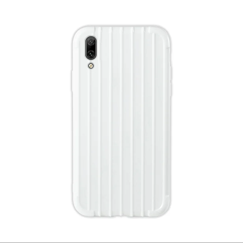 Роскошный багажный чехол для huawei Y7 Pro, модный милый чехол для костюма, чехол для багажника из ТПУ, силиконовая задняя крышка для huawei y7 pro, защитный чехол