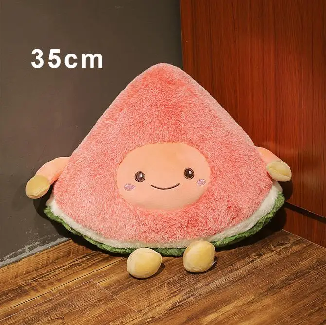 35cm watermelon 30-60 см мультфильм моделирование фрукты плюшевая игрушка милый ананас арбуз вишня плюшевая подушка украшение дома дети девочка подарок - Цвет: 35cm watermelon