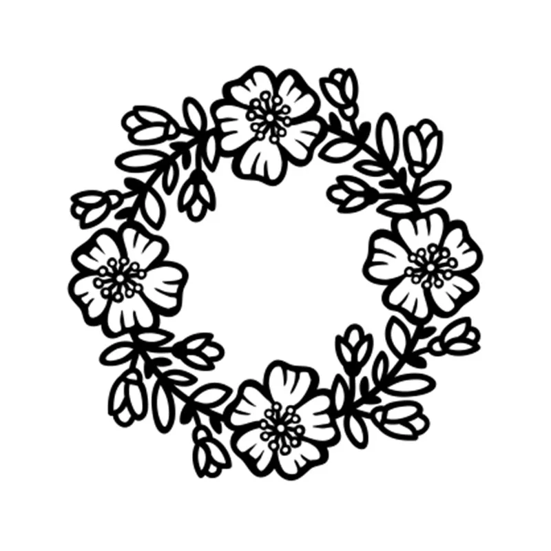 

Naifumodo Spring Blossom Wreath Metal Cutting Dies Stencils for DIY Scrapbooking Decoration Embossing Handcraft Die Cut 2019