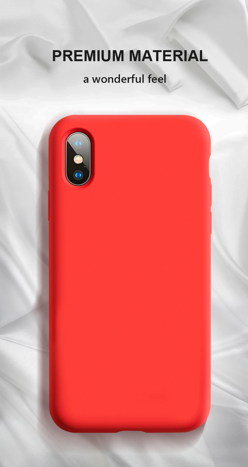 Arvin Официальный чехол для iPhone X XS Max XR 7 8 Plus чехол Мягкая Жидкая силиконовая подкладка из микрофибры удобная сенсорная крышка