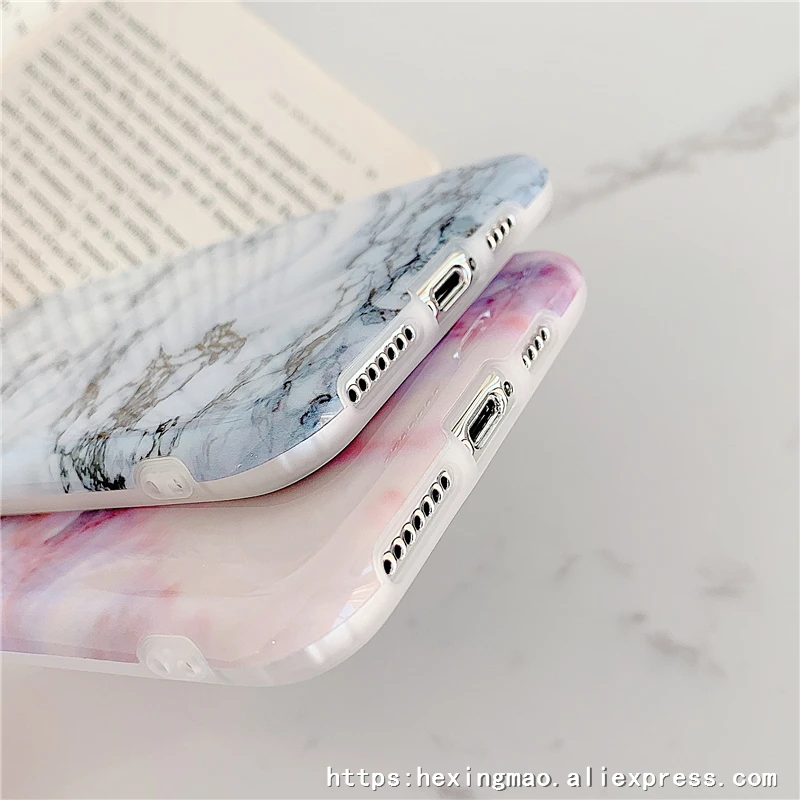 Синий мрамор с эффектом трещин чехол для телефона для iphone 11promax XR XAMAX чехол для iphone 6 7 8 плюс Забавный геометрический комбинированный узор чехол s кольцо