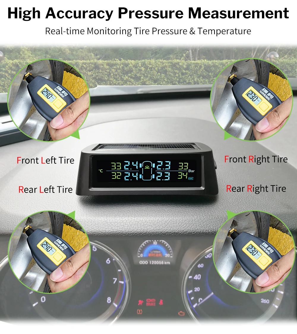Deelife солнечная система контроля давления в автомобильных шинах, сигнализация, автоматическое умное управление, внешний внутренний беспроводной датчик давления в шинах