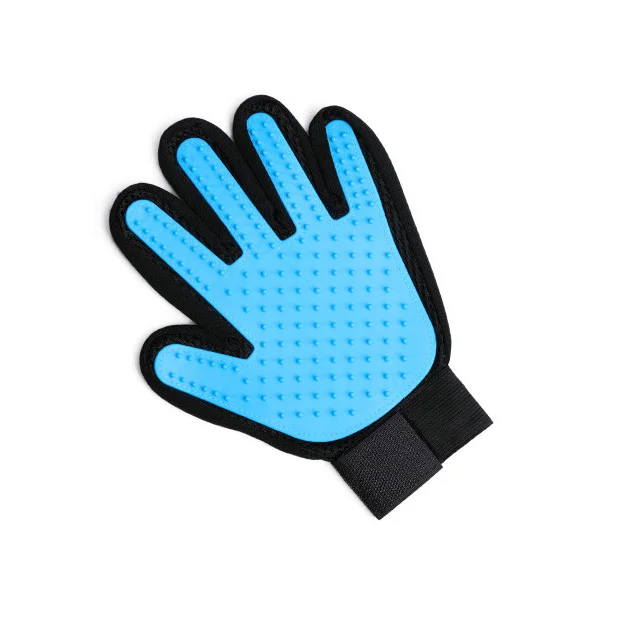 Right hand sky blue Перчатки для домашних животных, силиконовая щетка для домашних животных, массажные перчатки для ухода за собаками, для ванны, для кошек, принадлежности для ванны, для поплавок, гребень для удаления волос - Цвет: Right hand sky blue