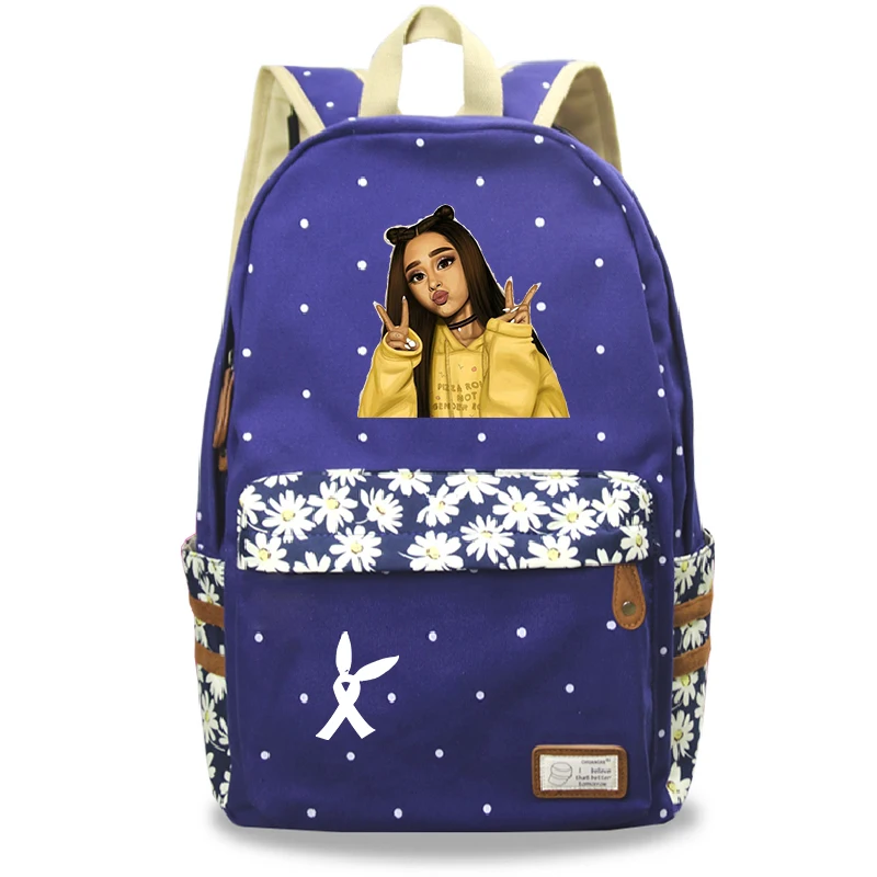 Mochila Feminina Ariana Grande рюкзак для ноутбука женский рюкзак для путешествий цветок волнистая точка школьные сумки для девочек-подростков - Цвет: 2