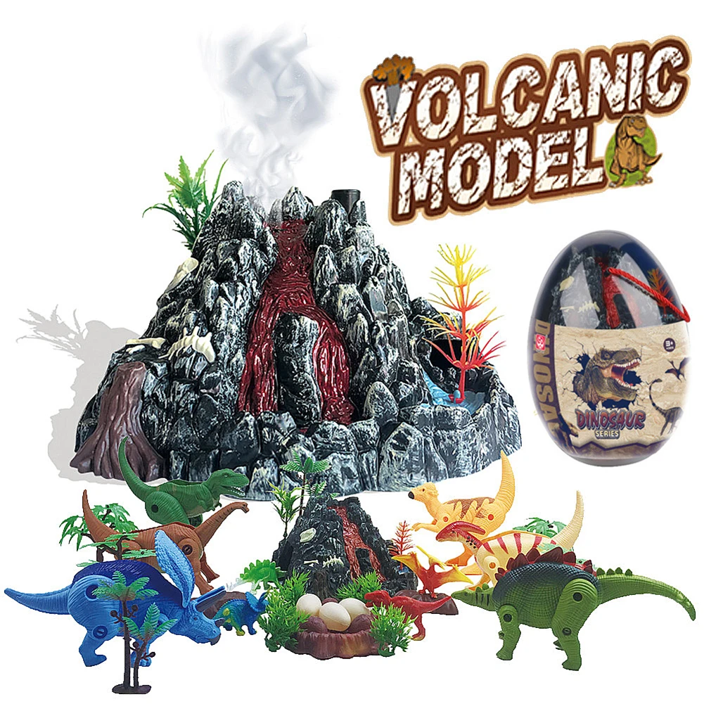 

Dinosaur World Simulation Spray Volcano Eruption Model Educational Toys Prehistoric World Dinosaur Extinction Model Best Gift
