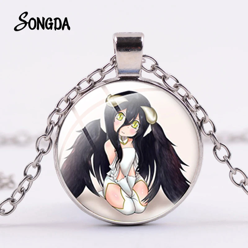 Kawaii Overlord Albedo ожерелье японское аниме фигурки ручной работы Хрустальное стекло