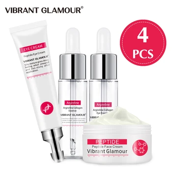 

VIBRANT GLAMOUR Face Cream Peptide Collagen Face Serum Eye Serum Eye Cream Set Anti Aging Remover Dark Circles Whitening Care