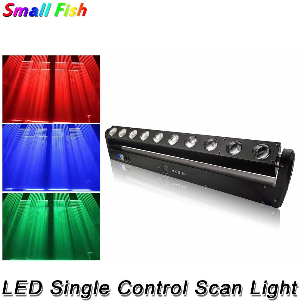 

10x40W RGBW 4IN1 LED Disco Bar Moving Head Scan Light DMX512 Single Contro Dance Party Projector For DJ Club Christmas Wedding