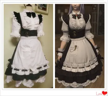 

Anime Final Fantasy XIV FF14 Miqo'te Cosplay Halloween Christmas Carnival Sexy Dress Maid Servant Uniform Dress Costume Outfit