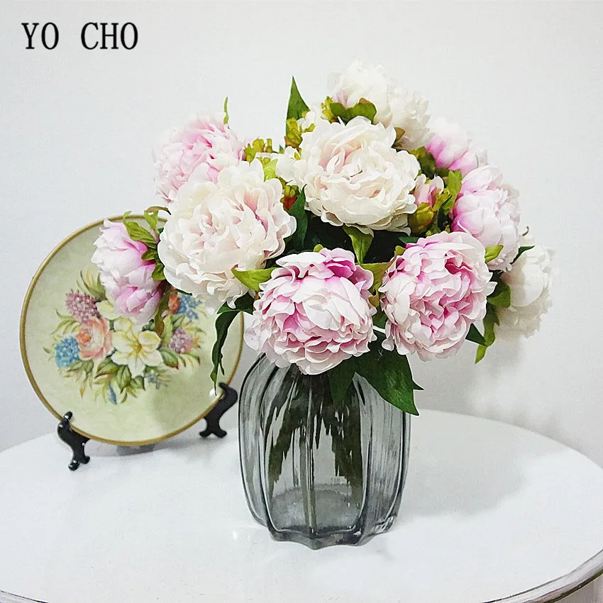 fake peonies artificial flower silk peony wedding decoration  (5)