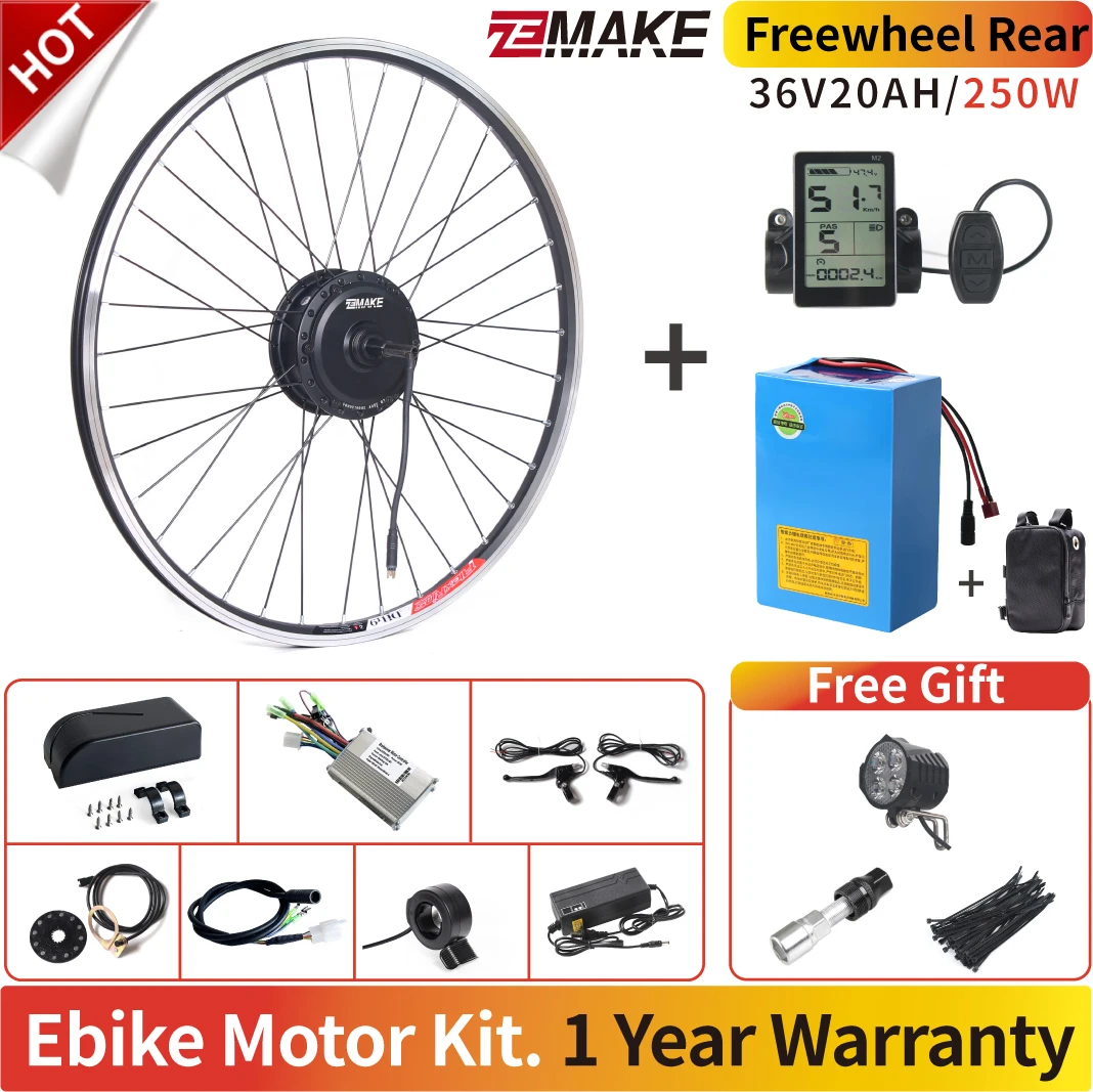 NCM DasKit EBike Front Motor Conversion Kit, 36V 250W With L6 Displa Sydney Electric Bikes