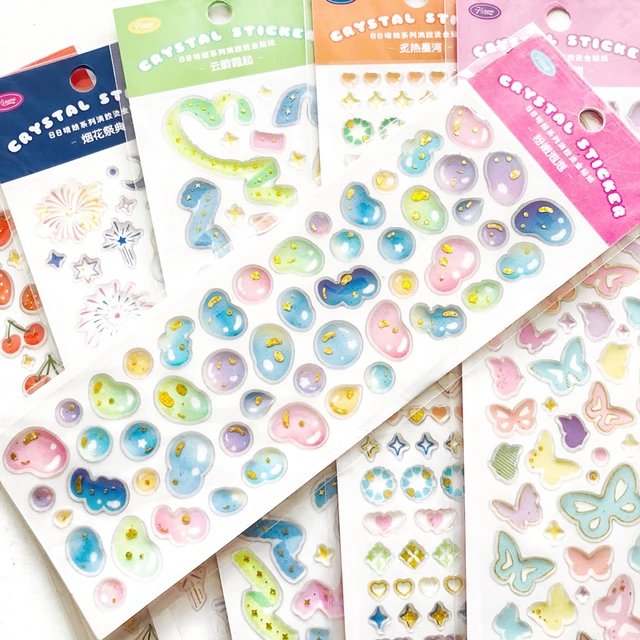 3D Puffy Stickers, Epoxy Resin Stickers, Glitter, Polco Stickers