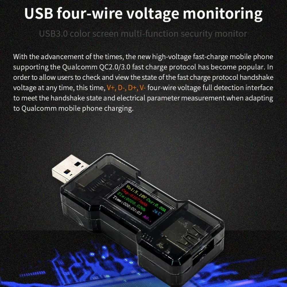 FNB18 USB тестер постоянного тока цифровой измеритель напряжения Амперметр Вольтметр Амперметр усилитель детектор напряжения power Bank индикатор зарядного устройства