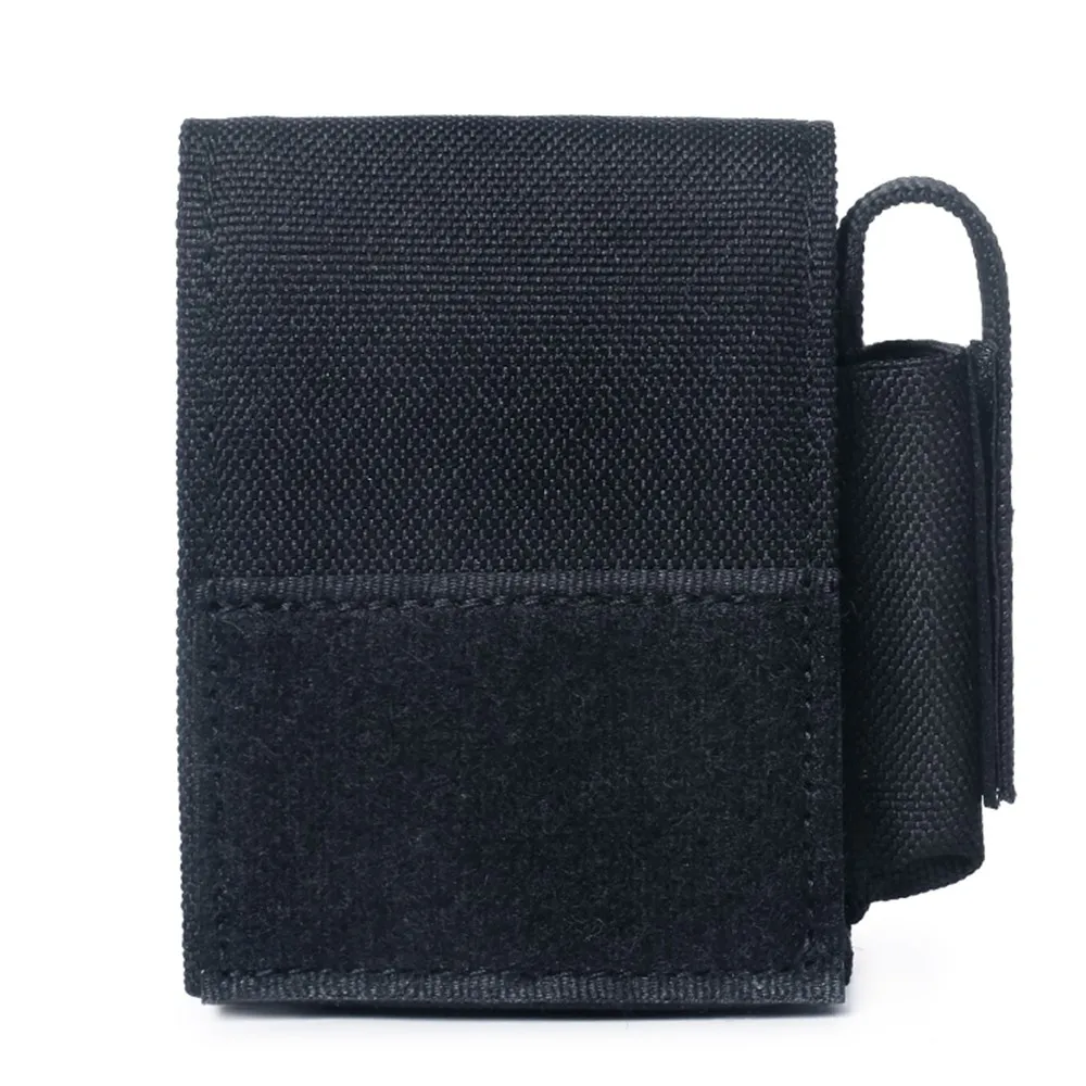 Военная Тактическая Сумка Molle, один пистолет, подсумок 1000D, нейлоновая оболочка, для страйкбола, охотничьи патроны, камуфляжные сумки, Новинка - Цвет: Черный цвет
