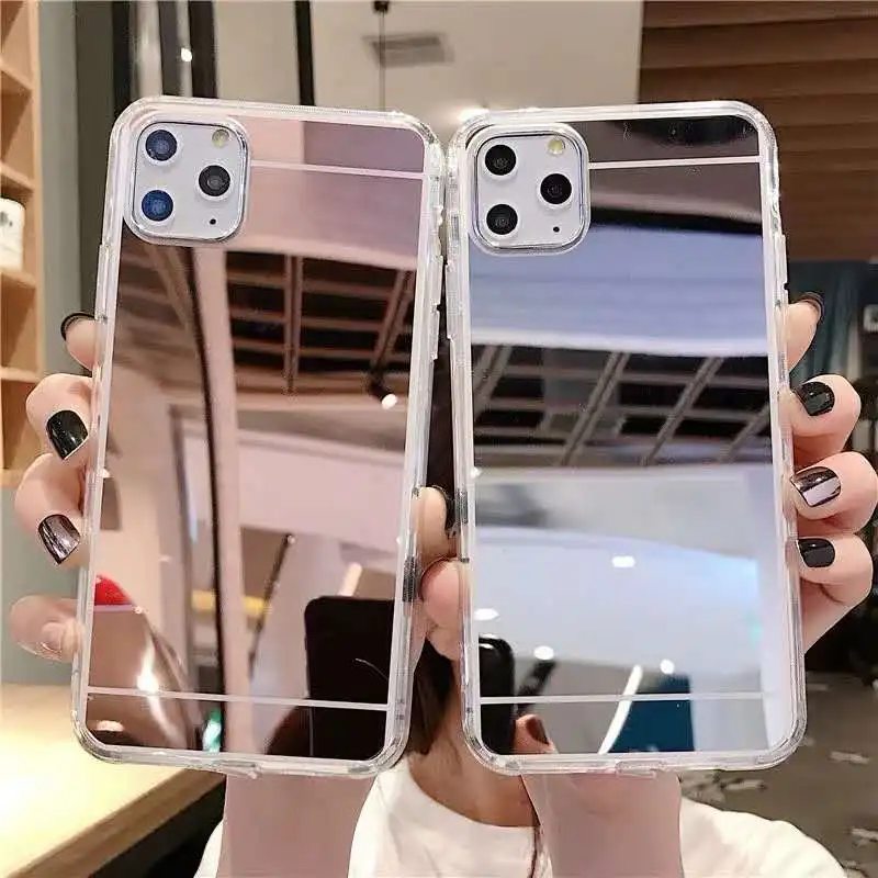 Роскошный мягкий тонкий акриловый зеркальный чехол из ТПУ для телефона iPhone 12 Mini 11