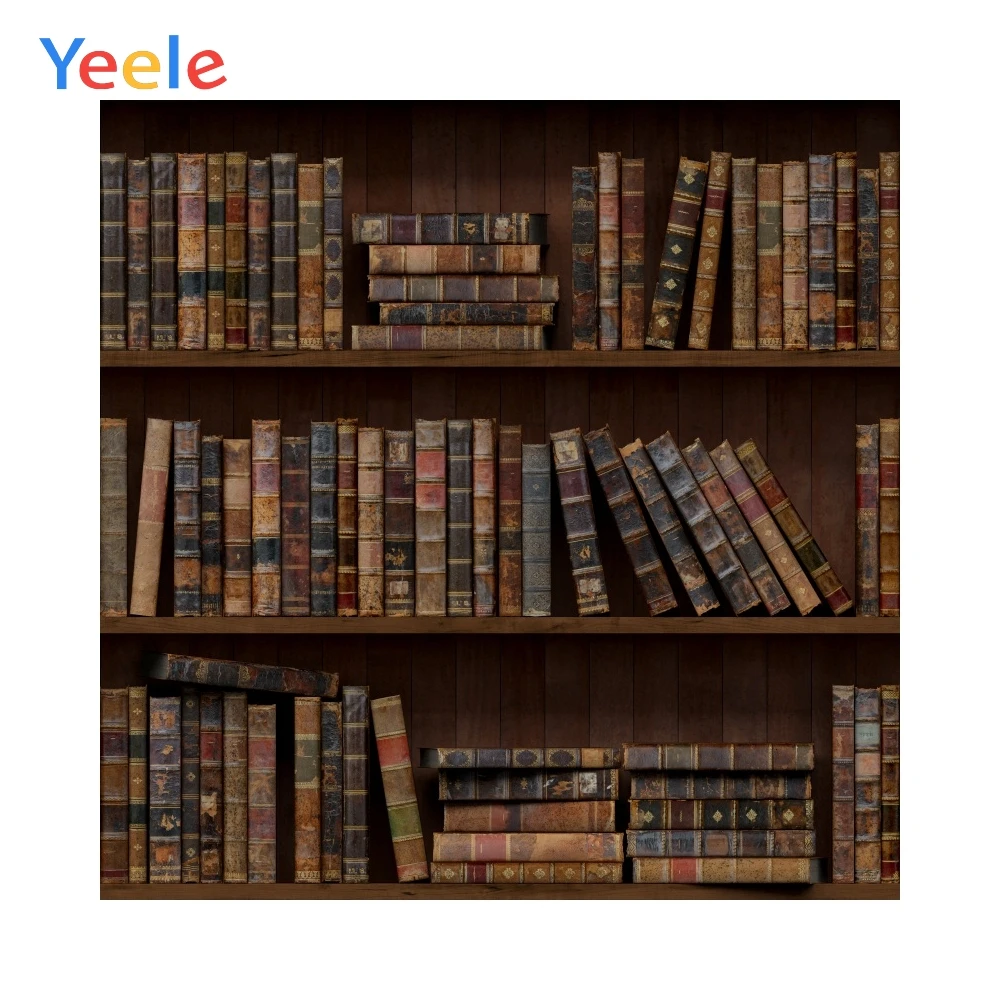 

Yeele Library Old Retro Wooden Bookshelf Child Portrait Photocall Photography Background Photographic Backdrops For Photo Studio