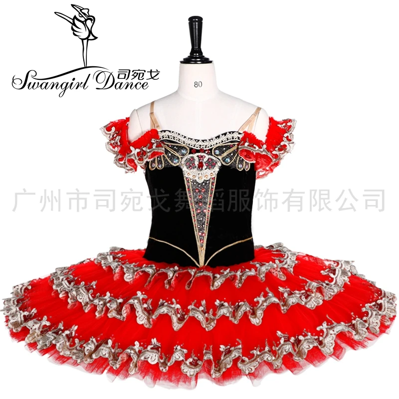 

Don Quixote Costume Ballet Competition Tutus Paquita Custom Professional Ballet Tutu Pancake Tutu Child BT4130