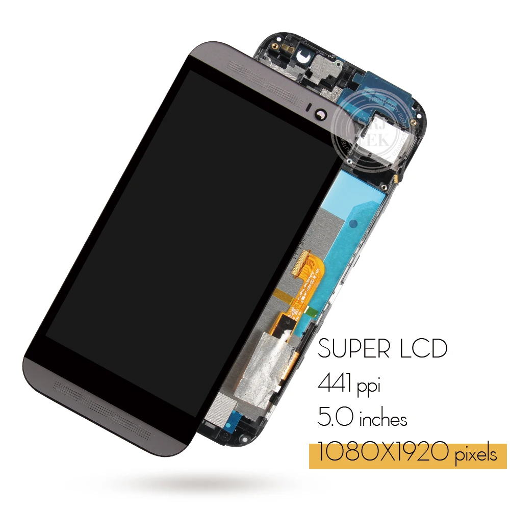 ЖК дисплей Srjtek для HTC One M8 с сенсорным дигитайзером сенсорное стекло рамкой в