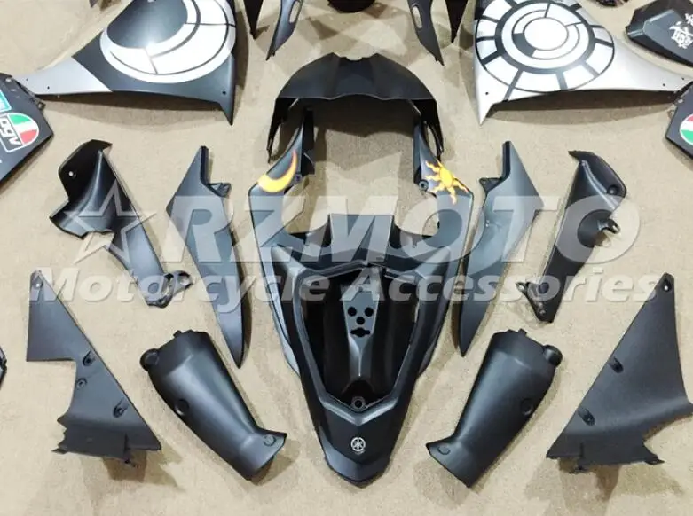 4 подарки ABS литья под давлением Обтекатели комплект подходит для YAMAHA YZF-R1 2013 12 13 14 R1 обтекатель набор черный серебристый матовый