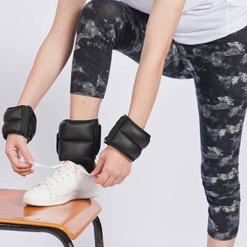 

2Pcs Ankle Wrist Weights Durable Gym Fitness MMA Boxing Running Walking Leg Weights Adjustable Resistance Training Leg Sandbag
