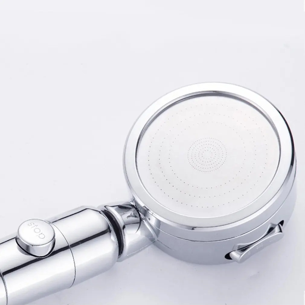 Booster Shower Hand Shower One Button Water Stop Rotating Shower Head Nozzle Filter Universal Shaking Head