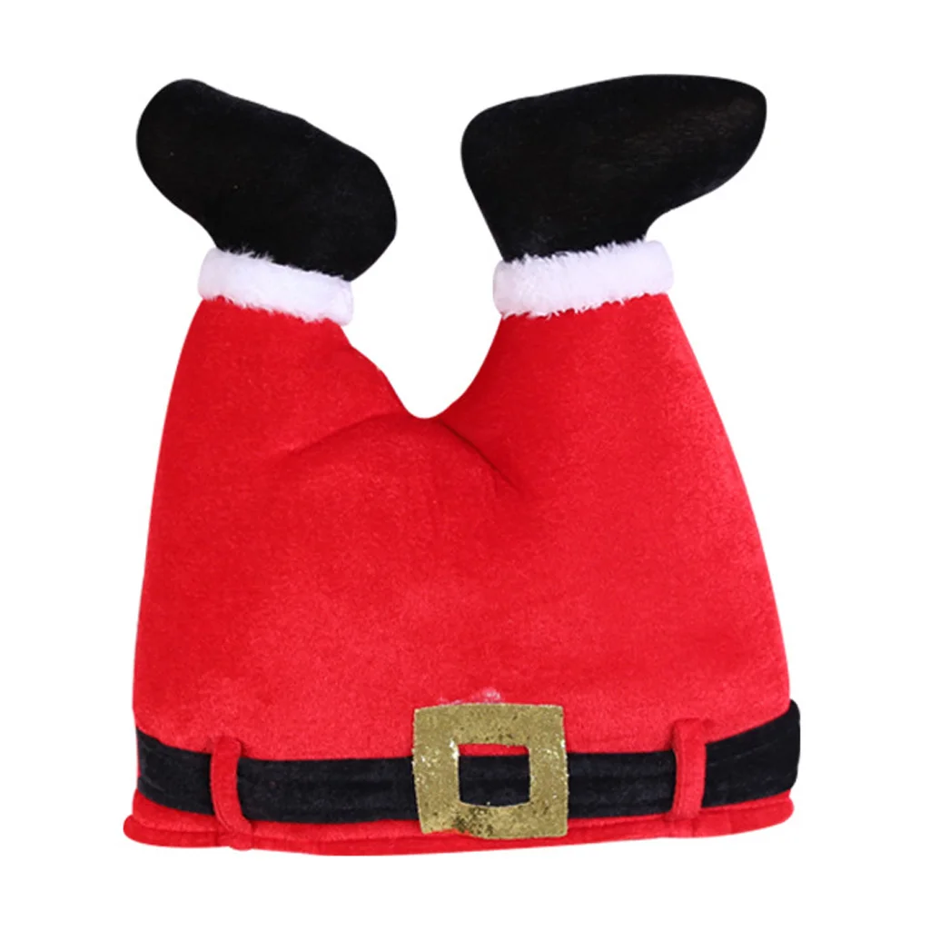 Santa Pants Новинка, забавные рождественские штаны Санта-Клауса с объемным изображением эльфа, шапка с перевернутыми ногами, Рождественский Костюм - Цвет: Santa Pants