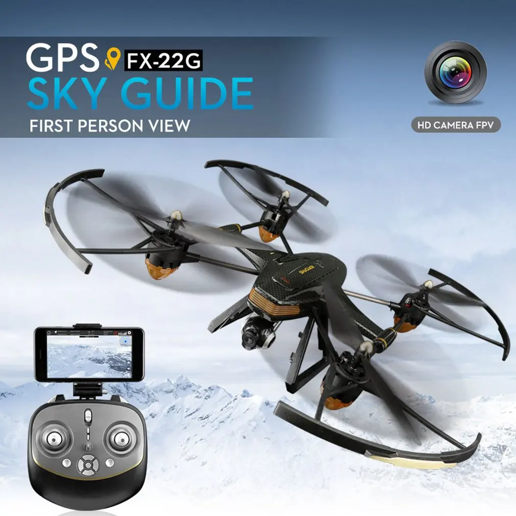 FX-22G Профессиональный gps Квадрокоптер четырехосный самолет с Wifi 720 P/1080 P HD камера беспилотный самолет воздушный Дрон