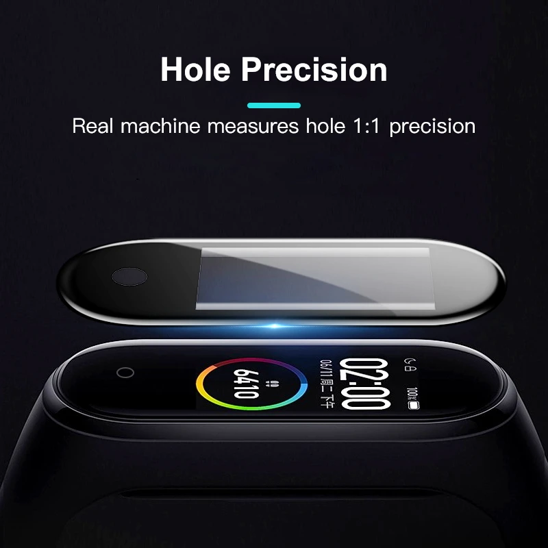 BAPICK 20D устойчивое к царапинам защитное стекло для Xiaomi mi Band 4 стеклянная пленка с закругленными краями протектор экрана mi Band 4