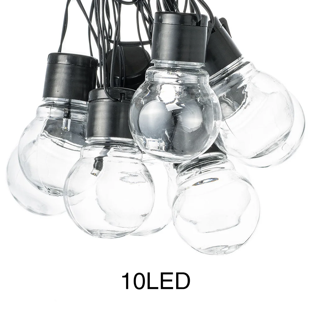 

Decorations Holidays Party Courtyard Outdoor String Lights Clear Retro Solar Powered Garden Hanging LED Ball Fairy Lamps Patio