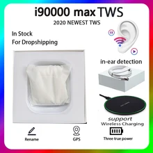 I90000 Max наушники-вкладыши Tws с 1:1 GPS переименовать 2nd наушники-вкладыши Tws с Беспроводной гарнитуры Bluetooth наушники-вкладыши Tws с I90000 Pro Android PK I9000 н...