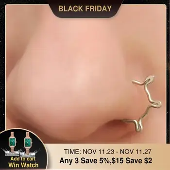 

Real Piercing Nose Ring Gold Filled/925 Silver Jewelry Handmade Punk Ring Simple Charm Septum Hoop Jewelry Grillz Nose Ring