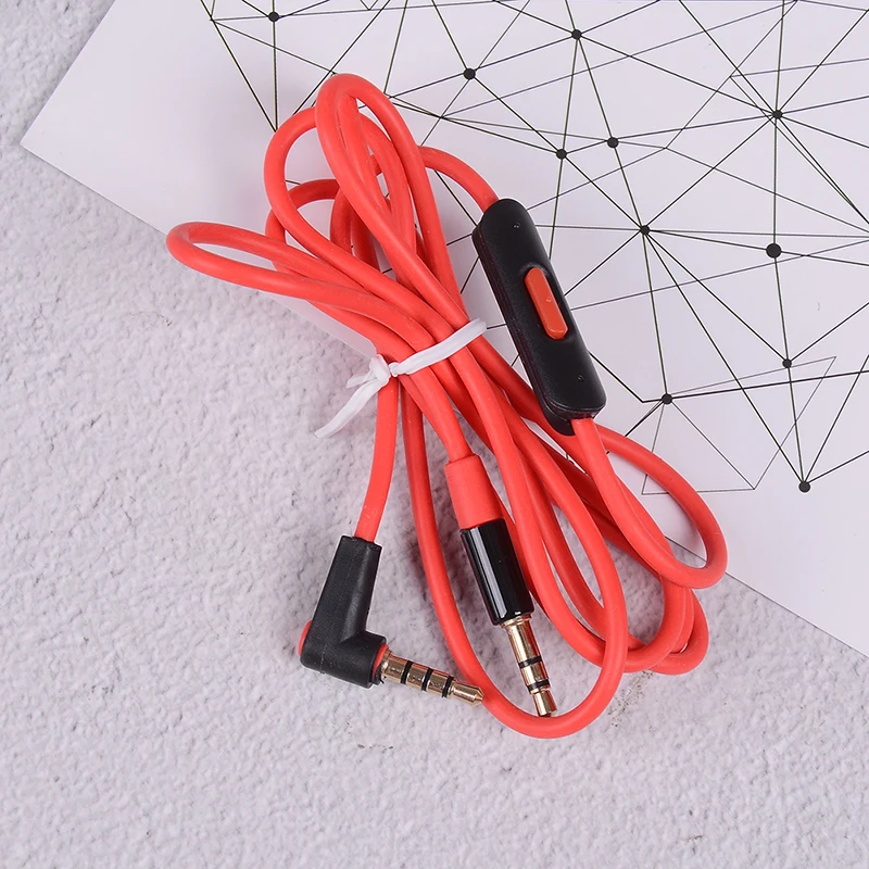 1pcs Audio replacement cable inline remote mic microphone headset for headphones