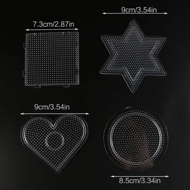 4Pcs Diy Transparent Shape Puzzle Template For 2.6mm Hama Beads Perler Beads 2